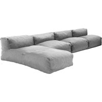 Modulare 4-Sitzer-Gartenmöbel mit grauer Chaiselongue - Mixi Modulare 4-Sitzer-Gartenmöbel mit grauer Chaiselongue - Mixi von OVIALA