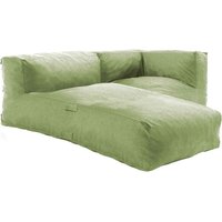 Modulare Gartenmöbel mit 1 Ecksessel und 1 Chaiselongue in Kaktusgrün - Mixi von OVIALA