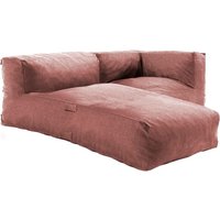 Modulare Gartenmöbel mit 1 Ecksessel und 1 Terrakotta-Chaiselongue - Mixi von OVIALA