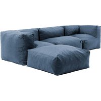 Modulares 4-Sitzer-Ecksofa in Pazifikblau - Mixi von OVIALA
