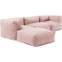Modulares Ecksofa mit 1 Sessel, 2 Ecken und 1 puderrosa Hocker - Mixi Modulares Ecksofa mit 1 Sessel, 2 Ecken und 1 puderrosa Hocker - Mixi von OVIALA