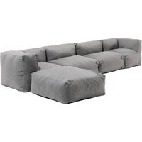 Modulares Ecksofa mit 2 Sesseln, 2 Ecken und 1 grauem Hocker - Mixi Modulares Ecksofa mit 2 Sesseln, 2 Ecken und 1 grauem Hocker - Mixi von OVIALA