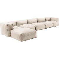 Modulares Ecksofa mit 3 Sesseln, 2 Ecken und 1 Sandhocker - Mixi Modulares Ecksofa mit 3 Sesseln, 2 Ecken und 1 Sandhocker - Mixi von OVIALA