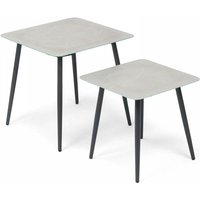 Oviala - 2er-Set Couchtische Grau von OVIALA