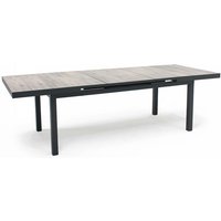 Ausziehbarer Tisch mit geraden Beinen aus grauem Holz Grau - Grau von OVIALA