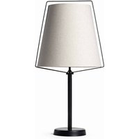 Design-Tischlampe mit Lampenschirm aus Leinen - Beige von OVIALA