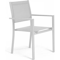 Oviala - Gartenstuhl aus Aluminium und weißem Textilene von OVIALA