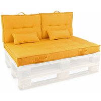 Oviala - Kissenset für Palettenmöbel mit Unterkissen, Sitz und Rückenlehne gelb - Gelb von OVIALA