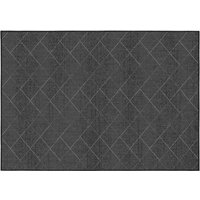 Oviala - Outdoor-Teppich aus Polypropylen, 200 x 290 cm, schwarz - schwarz von OVIALA