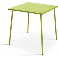 Quadratischer Gartentisch aus Metall Grün - Grün von OVIALA
