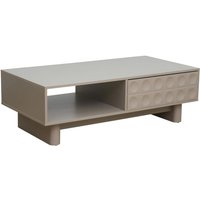 Oviala - Rechteckiger Couchtisch L120 cm beige von OVIALA