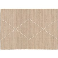 Oviala - Teppich aus natürlicher Jute und Wollmuster, handgewebt Beige - Beige von OVIALA