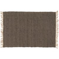 Oviala - Teppich jyoti aus Naturjute, mit Fransen, handgewebt Schwarz Oviala - Teppich jyoti aus Naturjute, mit Fransen, handgewebt Schwarz von OVIALA