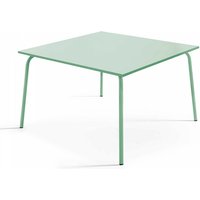 Quadratischer Gartentisch aus Metall Salbeigrün - Salbeigrün von OVIALA