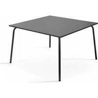 Oviala - Quadratischer Gartentisch aus Metall Grau - Palavas von OVIALA