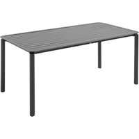 Rechteckiger Terrassentisch aus schwarzem Aluminium von OVIALA