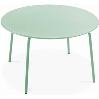 Runder Gartentisch aus Metall Salbeigrün - Salbeigrün von OVIALA