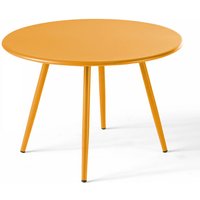 Runder Gartentisch von 40 cm aus pulverbeschichtetem Stahl GELB - Palavas von OVIALA