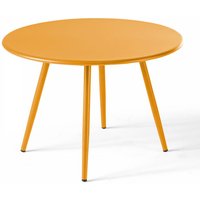 Oviala - Runder Gartentisch von 50 cm aus pulverbeschichtetem Stahl gelb - Palavas Oviala - Runder Gartentisch von 50 cm aus pulverbeschichtetem Stahl gelb - Palavas von OVIALA