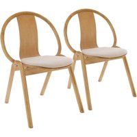 Oviala - Set mit 2 Stühlen im skandinavischen Stil aus Ulmenholz Oviala - Set mit 2 Stühlen im skandinavischen Stil aus Ulmenholz von OVIALA