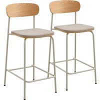 Set mit 2 beigen Hochstühlen aus Holz Set mit 2 beigen Hochstühlen aus Holz von OVIALA