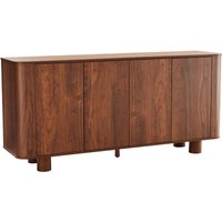 Skandinavisches Sideboard mit 4 Türen, L 160 cm, dunkles Holz Skandinavisches Sideboard mit 4 Türen, L 160 cm, dunkles Holz von OVIALA