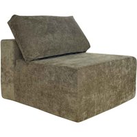 Stoffsessel für Modulsofa mit grünen Kissen von OVIALA