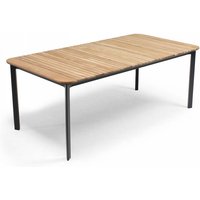 Tempa - Tisch aus Aluminium und Teak Holz - Holz von OVIALA