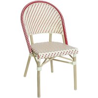 Oviala - Terrassensessel aus Aluminium und rotem Rattan Oviala - Terrassensessel aus Aluminium und rotem Rattan von OVIALA