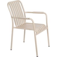 Oviala - Terrassenstuhl mit taupefarbenen Armlehnen aus Aluminium von OVIALA