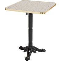 Tisch 60 cm kippbar Platte Marmor Terrazzo/gold und schwarz. von OVIALA