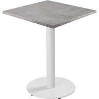 Tisch 60 cm weißes Bein und heller Betonbeschichtung Tisch 60 cm weißes Bein und heller Betonbeschichtung von OVIALA