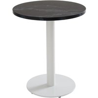 Tisch Esszimmer rund 60 cm weißes Bein und schwarze Marmorbeschichtung Tisch Esszimmer rund 60 cm weißes Bein und schwarze Marmorbeschichtung von OVIALA