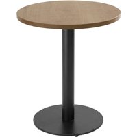 Oviala - Tisch rund 60 cm Schwarzfuß und helle Holzverkleidung Oviala - Tisch rund 60 cm Schwarzfuß und helle Holzverkleidung von OVIALA