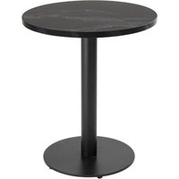 Tisch rund 60 cm schwarzes Bein und schwarze Marmorbeschichtung Tisch rund 60 cm schwarzes Bein und schwarze Marmorbeschichtung von OVIALA