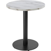 Oviala - Tisch rund 60 cm schwarzes Bein und weißer Marmorüberzug Oviala - Tisch rund 60 cm schwarzes Bein und weißer Marmorüberzug von OVIALA