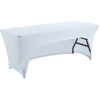 Oviala - Tischdecke mit Öffnung für Klapptische von 180 cm in Weiß Weiß - Weiss von OVIALA