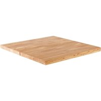 Tischplatte mit geraden Kanten (70 x 70 cm) aus Eiche - 70 x 70 x 2 cm von OVIALA