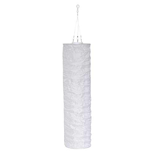 ovitec Solar Lampion XXL Schlauch weiß | Party Deko Vintage Style |Solarlampen für außen wetterfest | Beleuchtung für Garten oder als Balkon Deko | 80 x 20 cm | Wetterfest mit 15 Mirco LED's von OVITEC