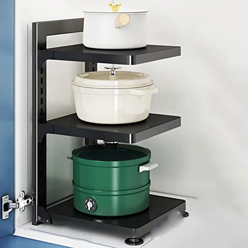 OVLIIYWZY 2-stufiges Lagerregal unter der Spüle, Eckregal für die Küche, Tellerregal, Schrank-Organizer, Badezimmer-Theken-Organizer, Küchenaufbewahrung von OVLIIYWZY