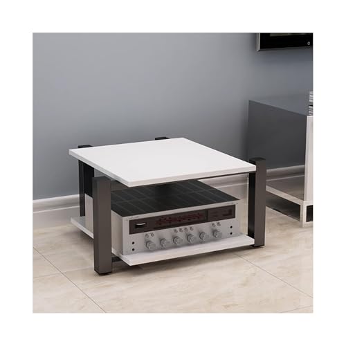 OVOGGPAN 2/3/4-stufiges HiFi Rack AV-Medienständer, Audio-Rack, Audio-Video-Regal, Medien-Audio-Tower-Schrank zur Aufbewahrung von Unterhaltungs-Stereo-Racks(Wit,70x55x40cm) von OVOGGPAN