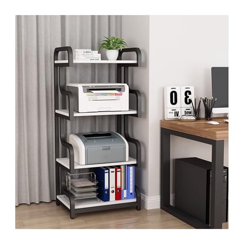 OVOGGPAN AV-Medienständer, HiFi Rack Arc Audio-Video-Regal Stereo-Ständer für Unterhaltung Stereo-Racks Komponentenaufbewahrung und Sammlungsanzeige(Wit,60x40x132cm) von OVOGGPAN
