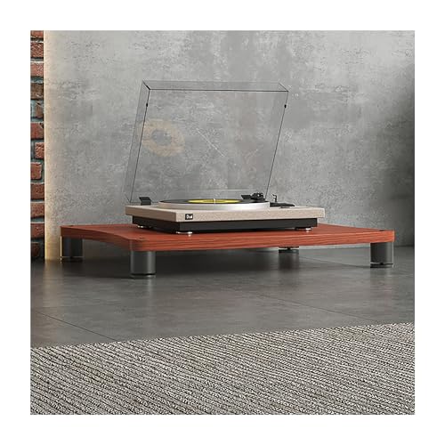 OVOGGPAN AV-Medienständer, HiFi Rack offener Aufbewahrungsschrank, Audio-Rack, Stereo-Rack, modernes Audio-Video-Regal für Aufnahmeraum, Büro, Theater und Zuhause(Brown,10cm/3.9in) von OVOGGPAN