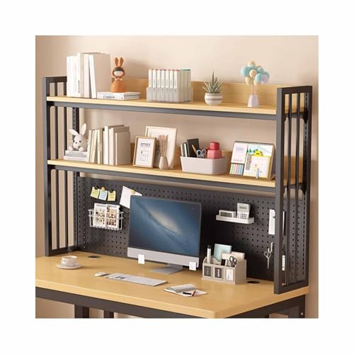 OVOGGPAN Mehrstöckiger Schreibtischaufsatz für Studentenwohnheime, multifunktionales Schreibtisch-Bücherregal – für das Home-Office, das Studentenwohnheim oder das Schlafzimmer(Nero,120cm/47.2in) von OVOGGPAN