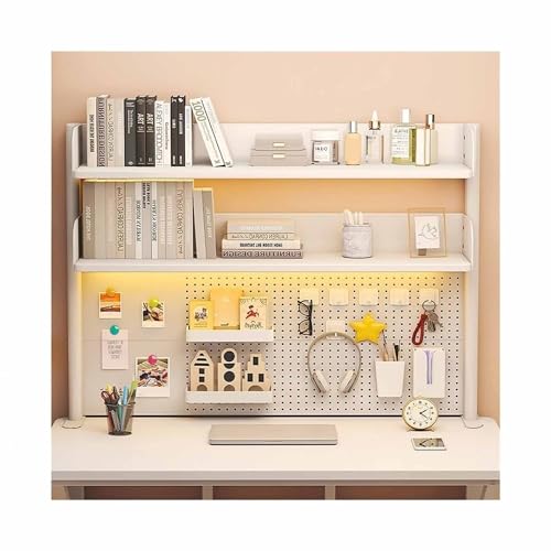 OVOGGPAN Multifunktionaler Schreibtisch-Aufsteller für Studentenwohnheime – Schreibtisch-Aufbewahrungsregal, für Computertisch, Büro, Studentenwohnheim oder Schlafzimmer(100x20x95cm) von OVOGGPAN