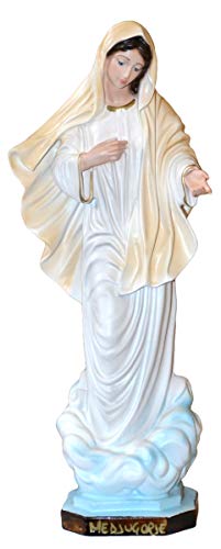 Generico Madonna von Medjugorje aus Kunstharz, 30 cm, geeignet für Innen- und Außenbereiche, hergestellt in Italien von OVUNQUE PROTEGGIMI