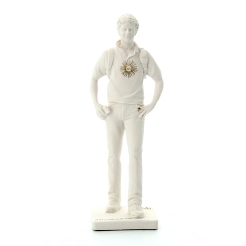 OVUNQUE PROTEGGIMI Gesegnete Carlo Acutis Statue in weißem Marmorstaub, Carlo Acutis Statue in weißem Marmor und mit goldenen Details, Made in Italy (15 cm) von OVUNQUE PROTEGGIMI