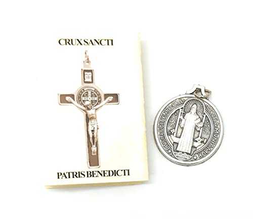 OVUNQUE PROTEGGIMI Medaille des Heiligen Benedikt 32 mm aus Metall, silberfarben mit Erklärung. Medal of St. Benedict. OVUNQUE PROTEGGIMI Medaille des Heiligen Benedikt 32 mm aus Metall, silberfarben mit Erklärung. Medal of St. Benedict. von OVUNQUE PROTEGGIMI