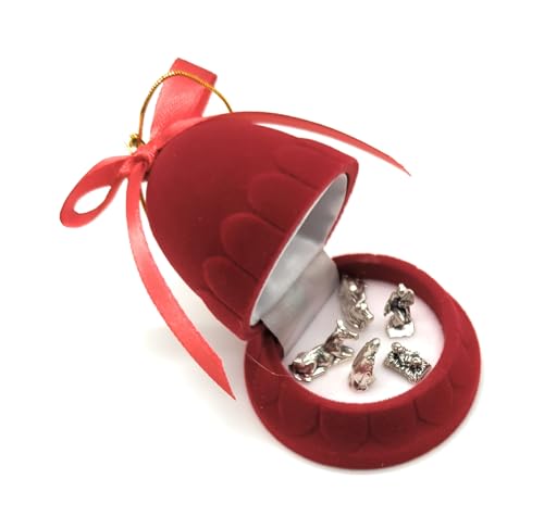 OVUNQUE PROTEGGIMI Mini Krippe Krippe Krippe Minuten-Krippe Mini Heilige Familie Weihnachtsdekoration Krippe Weihnachten Geschenkbox Samt (Glocke) von OVUNQUE PROTEGGIMI