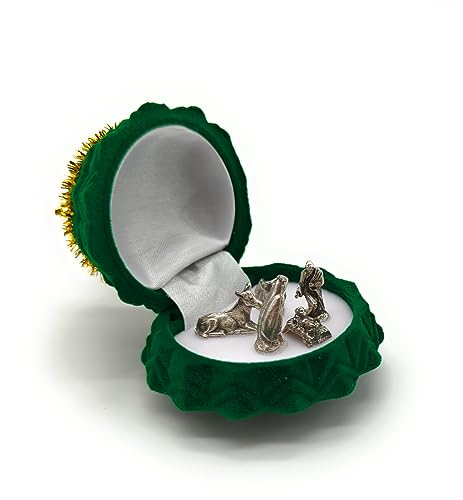 OVUNQUE PROTEGGIMI Mini Krippe Krippe Krippe Minuten-Krippe Mini Heilige Familie Weihnachtsdekoration Krippe Weihnachten Geschenkbox Samt (Pinett) von OVUNQUE PROTEGGIMI